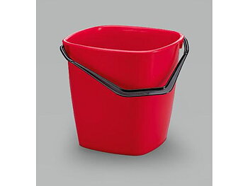 Hink fyrkantig röd 14 liter