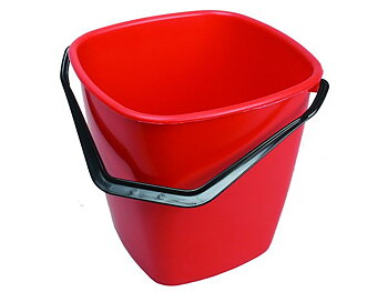 Hink fyrkantig röd 9,5l
