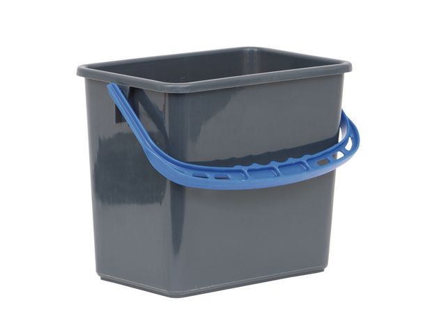 Hink Grå, blått handtag 6l