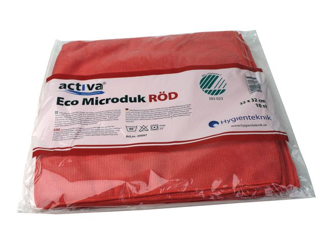 Microfiberduk ACTIVA ECO röd