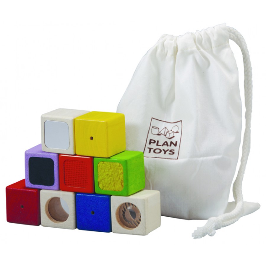 Aktivitetsklossar - babyleksaker av trä från Plantoys 9/fp - 2