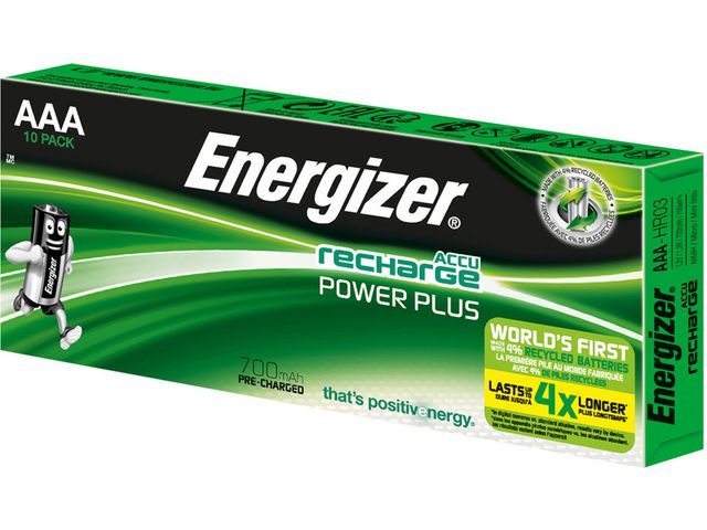 Batteri Laddbar ENERGIZER P-P AAA 10/FP