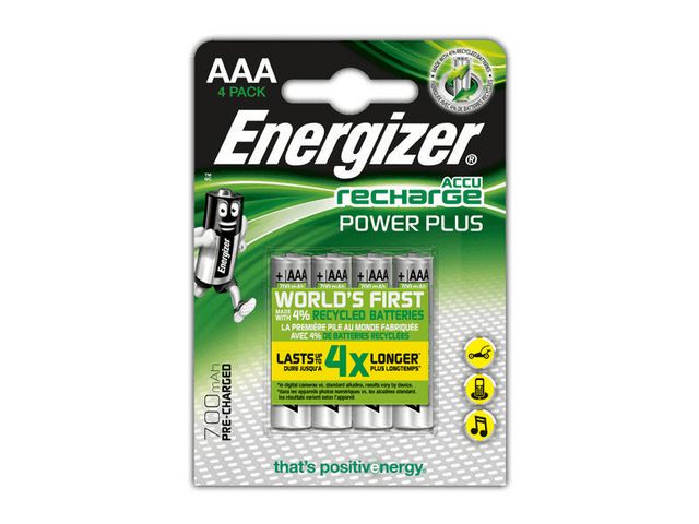 Batteri Laddbar ENERGIZER P-P AAA 4/FP