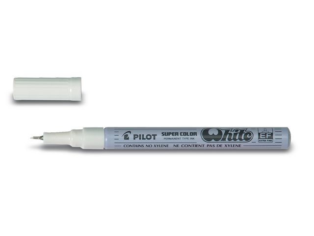 Märkpenna PILOT Super Color EF vit - 2