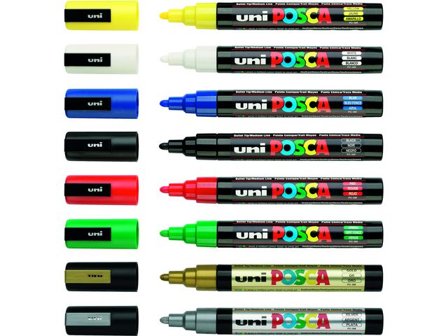 Märkpenna UNI Posca PC-3M Fine vit - 2