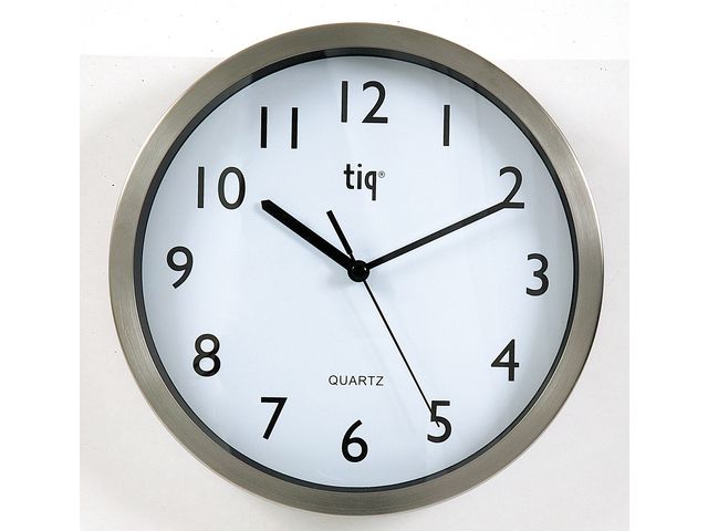 Väggur TIQ 25cm aluminium