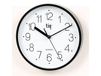 Väggur TIQ 22,5cm svart
