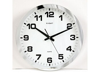 Väggur TIQ 40cm silver tystgående