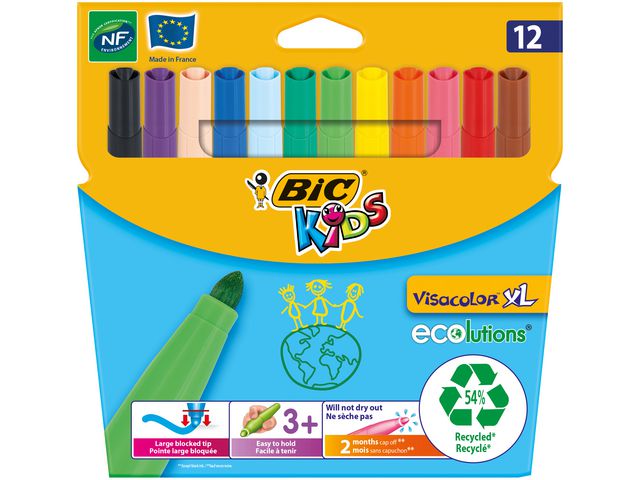 Fiberpennor BIC Kids Ecolutions Visacolor XL 12/fp - 4