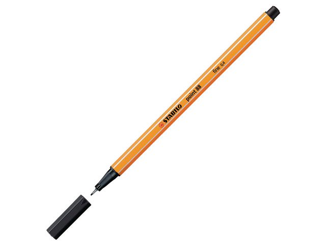Fineliner Stabilo Point 88 svart 10/fp - 4