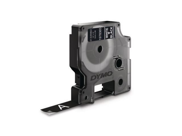 Tape DYMO Durable D1 12mm Vit på Svart - 3