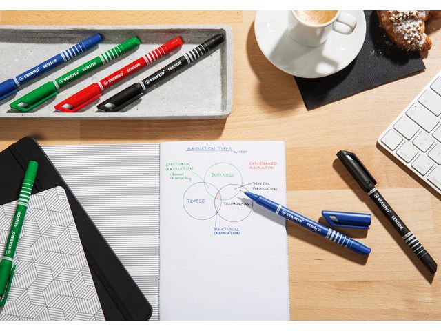 Fineliner STABILO Sensor svart - 3
