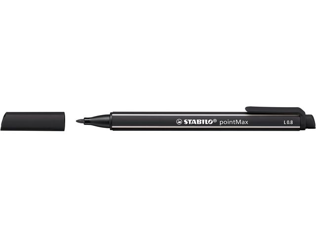 Fineliner Stabilo Point Max 0,8 mm svart