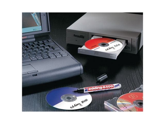 Märkpenna EDDING 8400 CD/DVD 4 färger - 2
