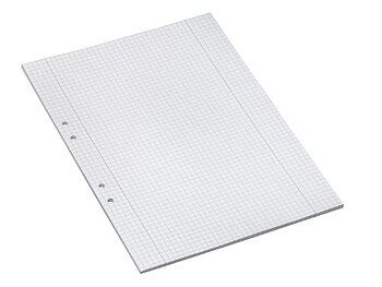 Lösblad A4 rutat 5x5mm hålat 500/fp