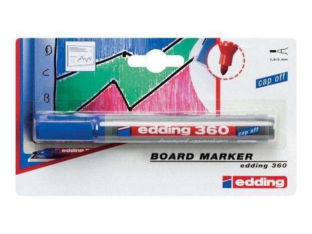 Whiteboardpenna EDDING 360 blå - 2