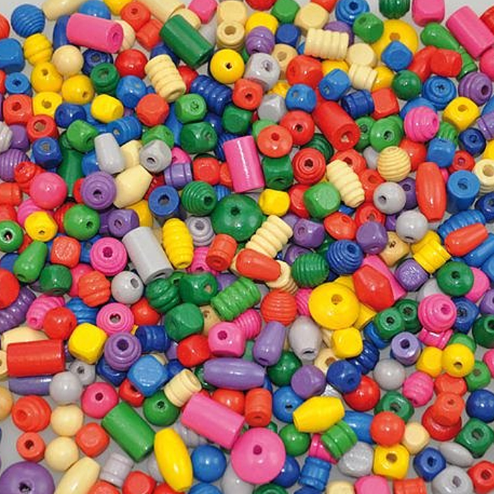 Träpärlor basmix 250g
