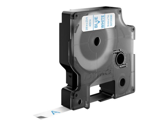 Tape DYMO D1 9mm Blå på Vit - 2
