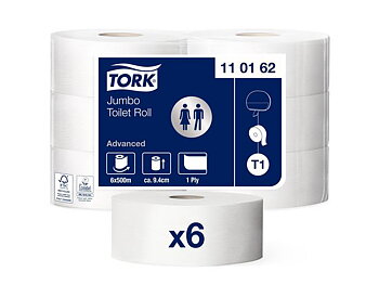 Toalettpapper TORK Adv T1 1-lag 500m