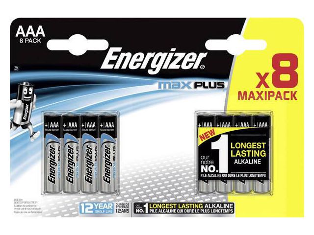 Batteri ENERGIZER Max Plus AAA 8/FP