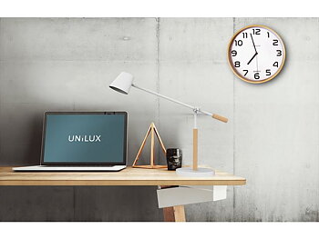 Lampa UNILUX Vicky Vit/Trä