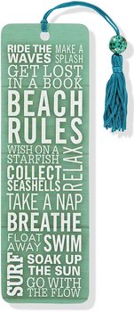 Beach Rules : Bokmärke med tofs och pärla
