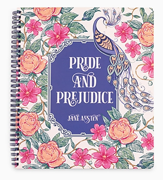 Steel Mill & Co UK : Jane Austen Pride and Prejudice Large Notebook - Maffig spiralbunden skrivbok linjerad A4+
