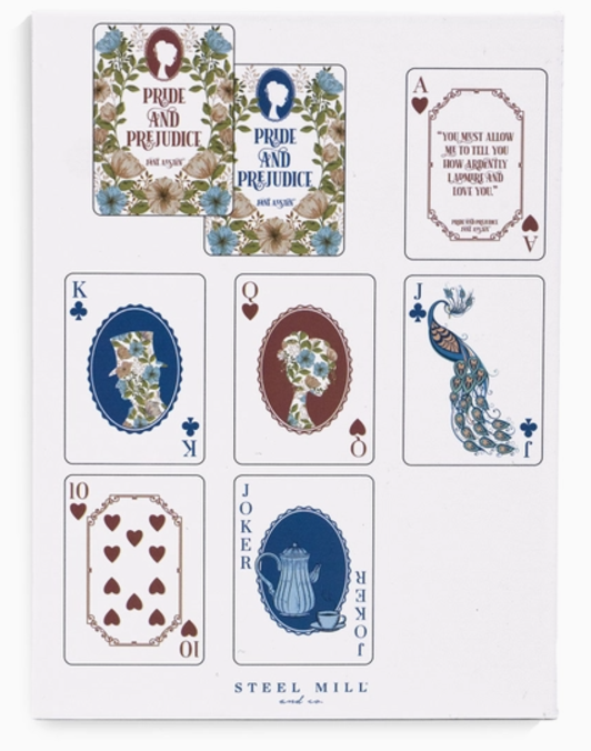 Steel Mill & Co UK : Jane Austen Pride and Prejudice Playing Cards - Presentask med 2 patienskortlekar - 3
