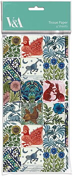 V&A De Morgan Tiles : Silkepapper - Förpackning med 4 ark