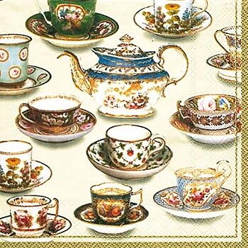 V&A : Five o'clock Tea - Lunchservetter 33x33 cm i 20-pack - Perfekt för Afternoon Tea!