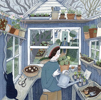 Mani Parkes : In the Potting Shed - Kort med kuvert