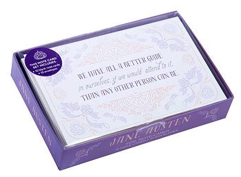 Jane Austen : Foil note cards - ask med 10 dubbla korrespondenskort och kuvert
