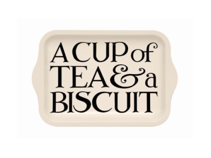 A nice cup of tea : A cup of tea & a biscuit - Liten bricka 20x14,5 cm
