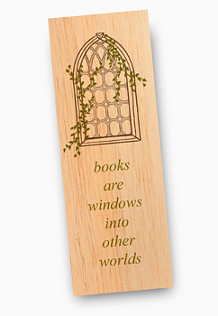 Fly Paper Products : Books are Windows into other Worlds - Bokmärke i trä 