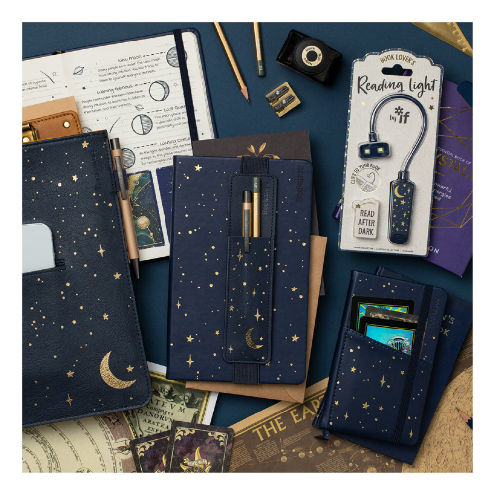 Bookaroo : Moon & Stars Notebook A5 Vegan Leather  - Skrivbok A5 Linjerad  - 3