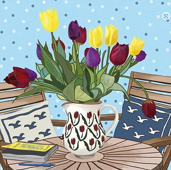Mig Wyeth : Tulips - Kort med kuvert