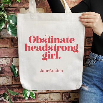 Jane Austen : Obstinate Headstrong girl - tygväska