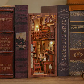 CuteBee : Book Nook Kit The Secret Rhythm - Byggsats Bokhylledekoration med miniatyrvärld