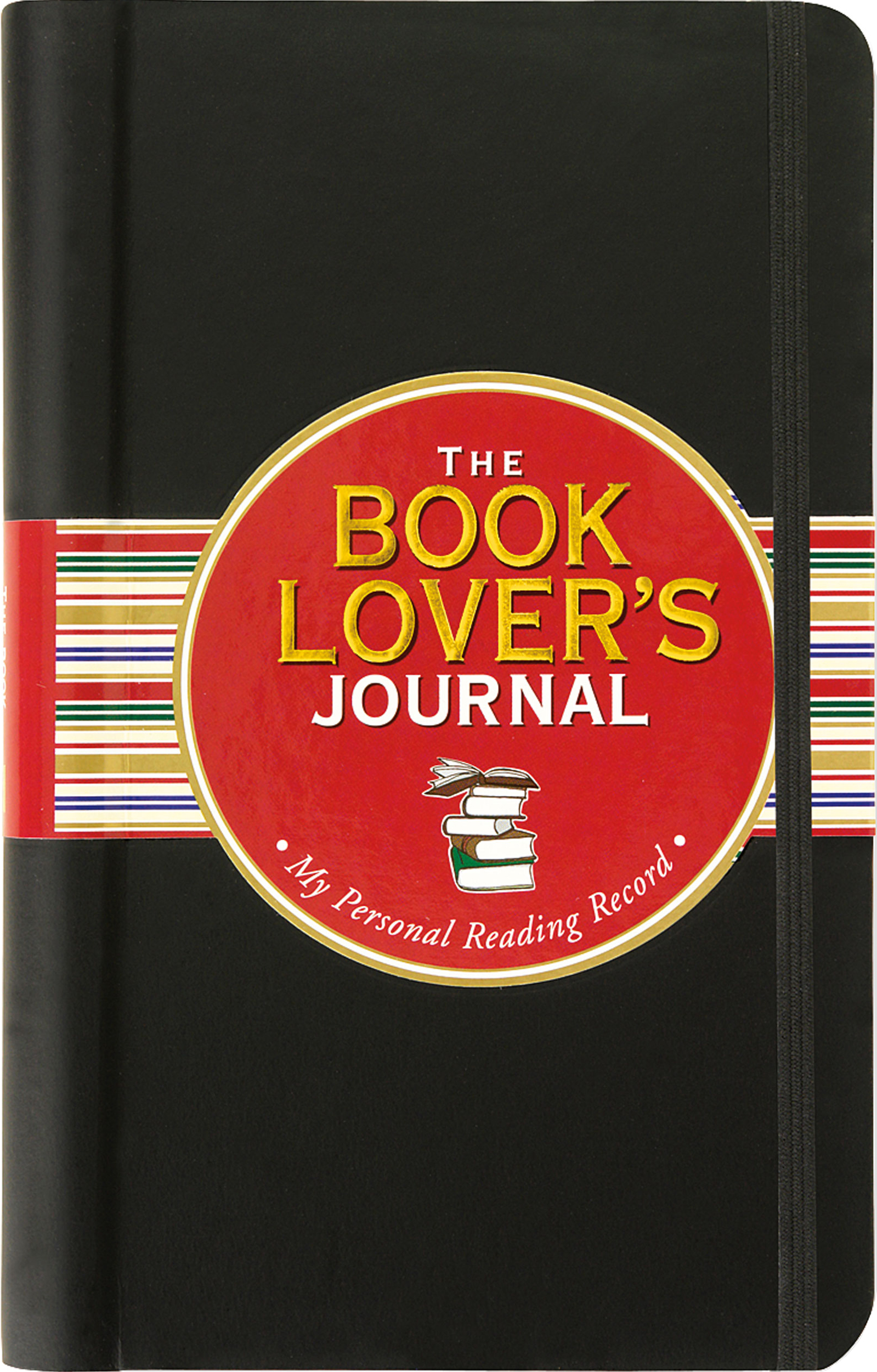 Book Lovers Journal : My Personal Reading Record - läsdagbok med täckt spiralrygg och resårband