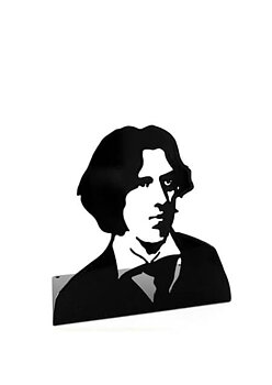 Oscar Wilde : Bokstöd i svartlackerad plåt - Novellix