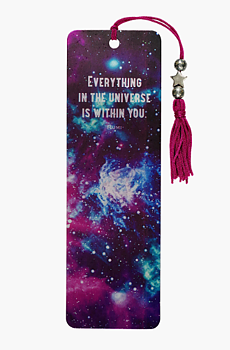 Galaxy :  Everything in the Universe Is Within You - Bokmärke med tofs och pärla - 