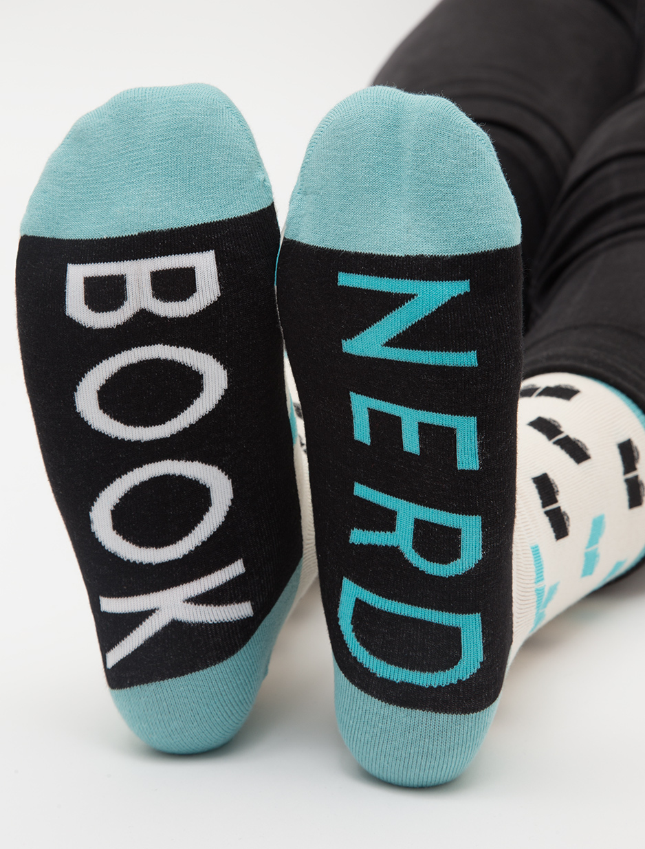 Book Nerd socks : Strumpor storlek Large - 3