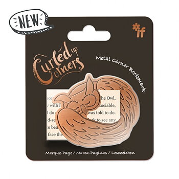 Curled up corners : Sleepy Owl - Bokmärke i metall