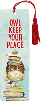 Owl keep your place : bokmärke med tofs 