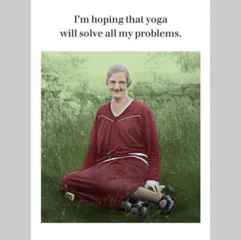 Photocaptions : Yoga will solve problems - Vykort