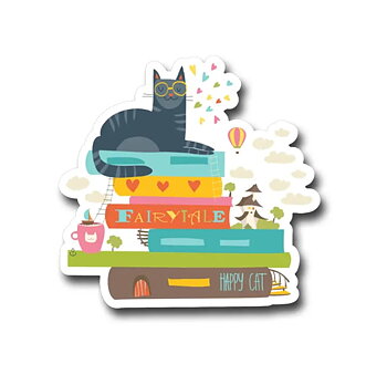 Fly Paper Products : Fairy Tale Cat - Vinyl Sticker