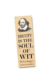 Fly Paper Products : William Shakespeare Brevity is the Soul of Wit - Bokmärke i trä 