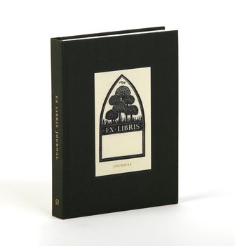 Ex libris : a journal - Skrivbok i fint linneband, ex libris på framsidan och med  läsband linjerad A6+