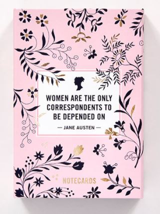 Jane Austen : Women are the only correspondents to be depended on - Note - Kortask med 20 kort och kuvert