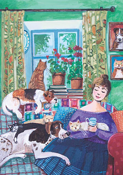Stephanie Lambourne : Blissful Teatime - Kort med kuvert